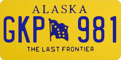 AK license plate GKP981