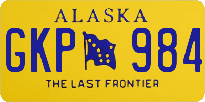 AK license plate GKP984