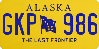 AK license plate GKP986