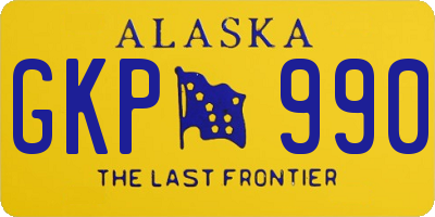 AK license plate GKP990