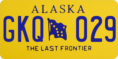AK license plate GKQ029