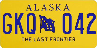 AK license plate GKQ042