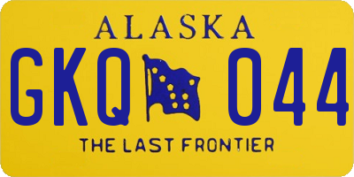 AK license plate GKQ044