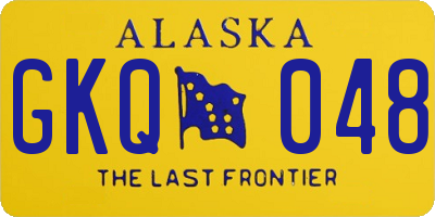 AK license plate GKQ048