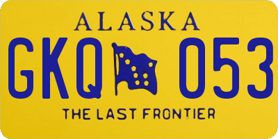 AK license plate GKQ053