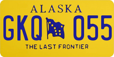 AK license plate GKQ055