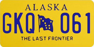 AK license plate GKQ061