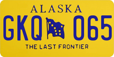 AK license plate GKQ065