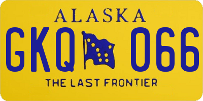 AK license plate GKQ066