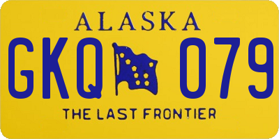 AK license plate GKQ079