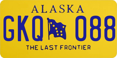 AK license plate GKQ088