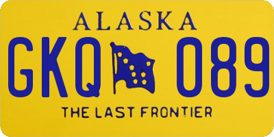 AK license plate GKQ089