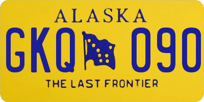AK license plate GKQ090