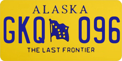 AK license plate GKQ096