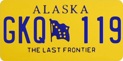 AK license plate GKQ119