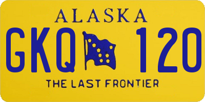 AK license plate GKQ120