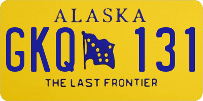 AK license plate GKQ131