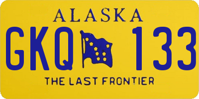 AK license plate GKQ133