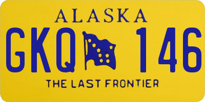 AK license plate GKQ146