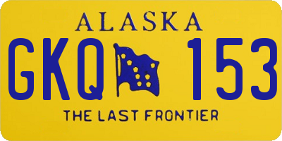 AK license plate GKQ153