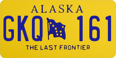 AK license plate GKQ161