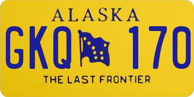 AK license plate GKQ170
