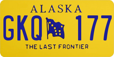 AK license plate GKQ177