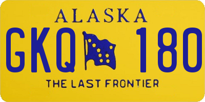 AK license plate GKQ180