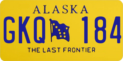 AK license plate GKQ184