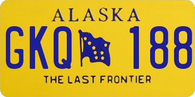 AK license plate GKQ188