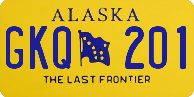 AK license plate GKQ201