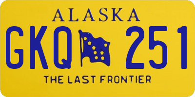 AK license plate GKQ251