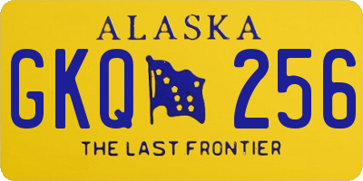 AK license plate GKQ256