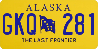 AK license plate GKQ281