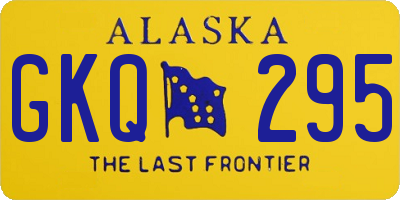 AK license plate GKQ295