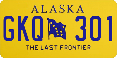 AK license plate GKQ301