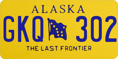AK license plate GKQ302