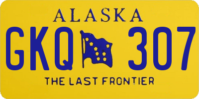 AK license plate GKQ307