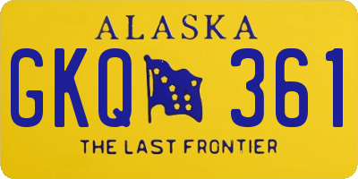 AK license plate GKQ361