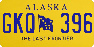AK license plate GKQ396