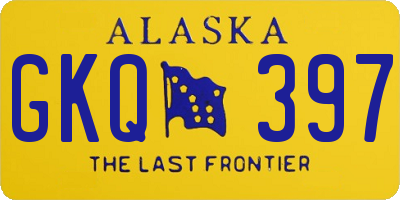 AK license plate GKQ397