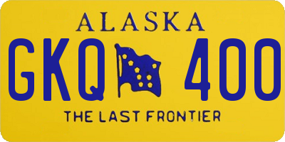 AK license plate GKQ400
