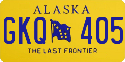AK license plate GKQ405