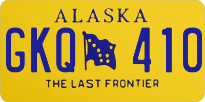 AK license plate GKQ410