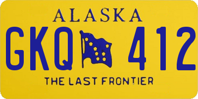 AK license plate GKQ412