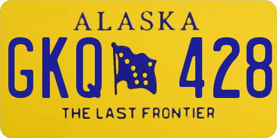 AK license plate GKQ428