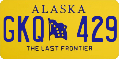 AK license plate GKQ429
