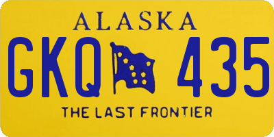 AK license plate GKQ435