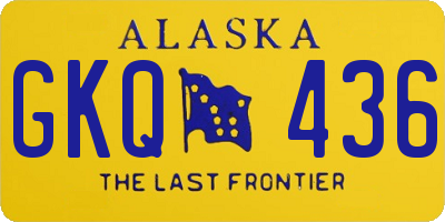 AK license plate GKQ436