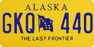 AK license plate GKQ440